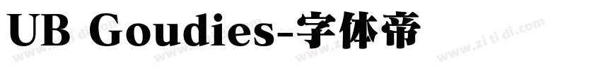 UB Goudies字体转换